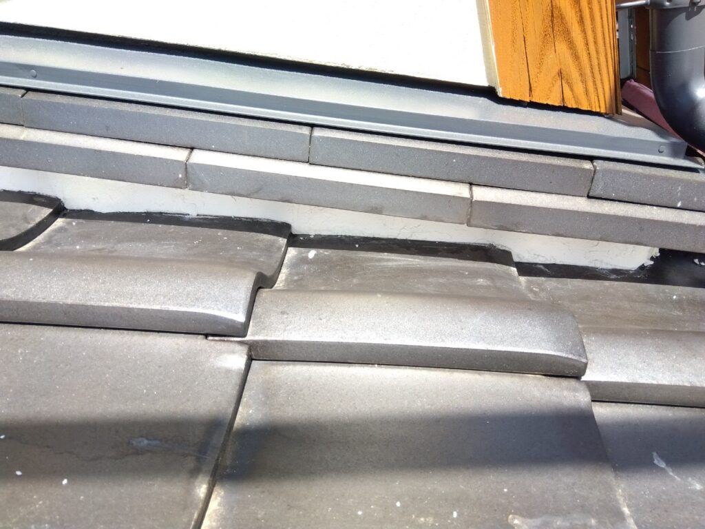 中野市新井 瓦屋根 漆喰の補修